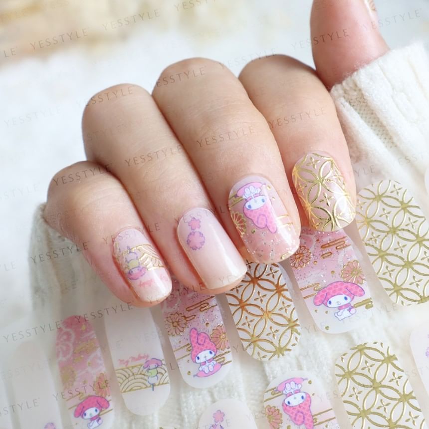 Lunacaca - Sanrio My Melody Japanese Beauty Nail Art Stickers, 24 pcs, 50 g, 4892023003012