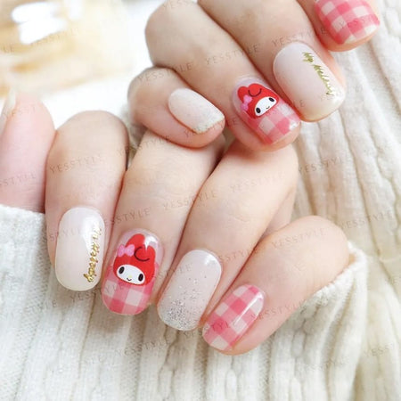 Lunacaca - Sanrio My Melody Picnic Daytime Nail Art Stickers, 24 pcs, 50 g, 4892023003008