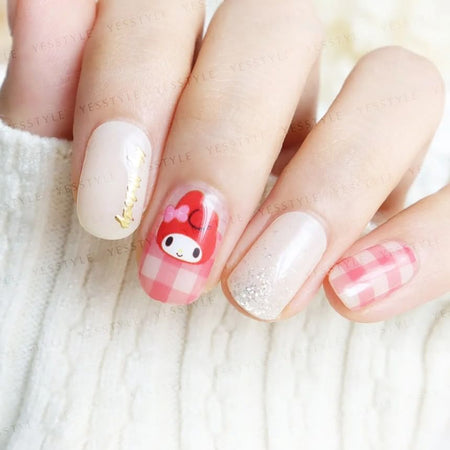 Lunacaca - Sanrio My Melody Picnic Daytime Nail Art Stickers, 24 pcs, 50 g, 4892023003008
