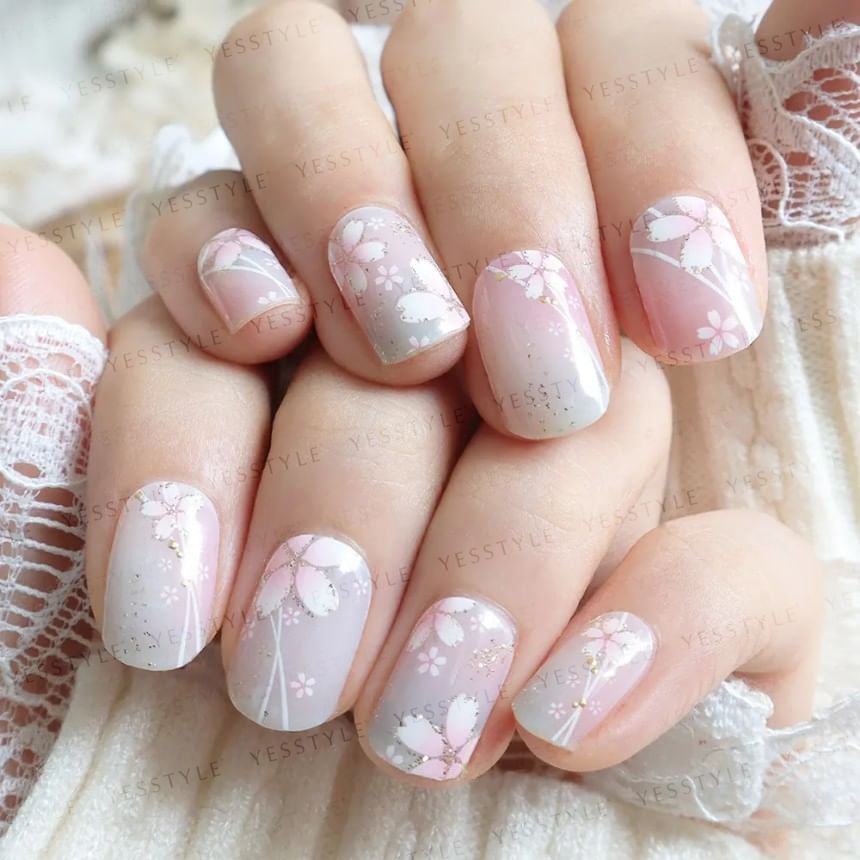 Lunacaca - Sakura Romance Nail Art Stickers, 24 pcs, 50 g, 4892022001015