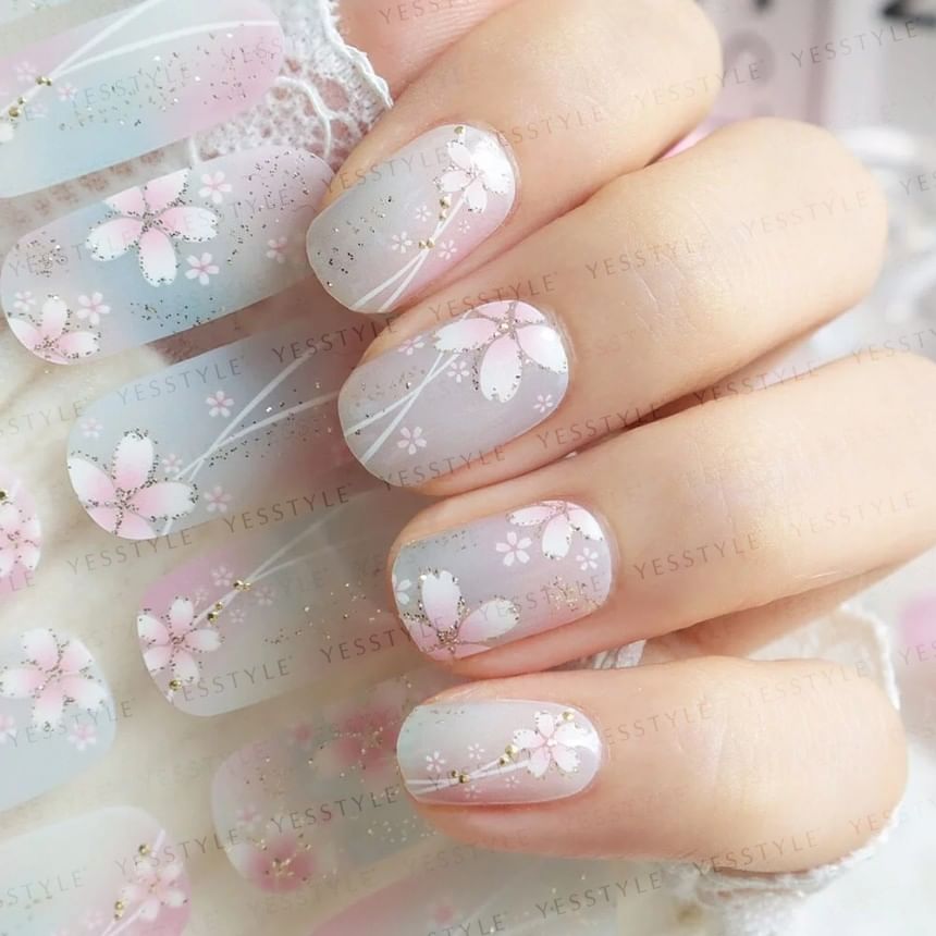 Lunacaca - Sakura Romance Nail Art Stickers, 24 pcs, 50 g, 4892022001015