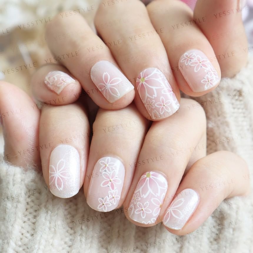 Lunacaca - Sakura Amblight Nail Art Stickers, 24 pcs, 50 g, 4892022001018
