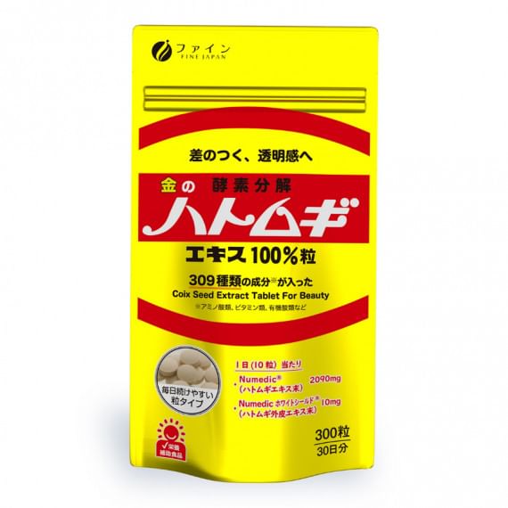 FINE JAPAN - Coix Seed Extract Tablets, 300 Tablets, 69 g, 4976652016552