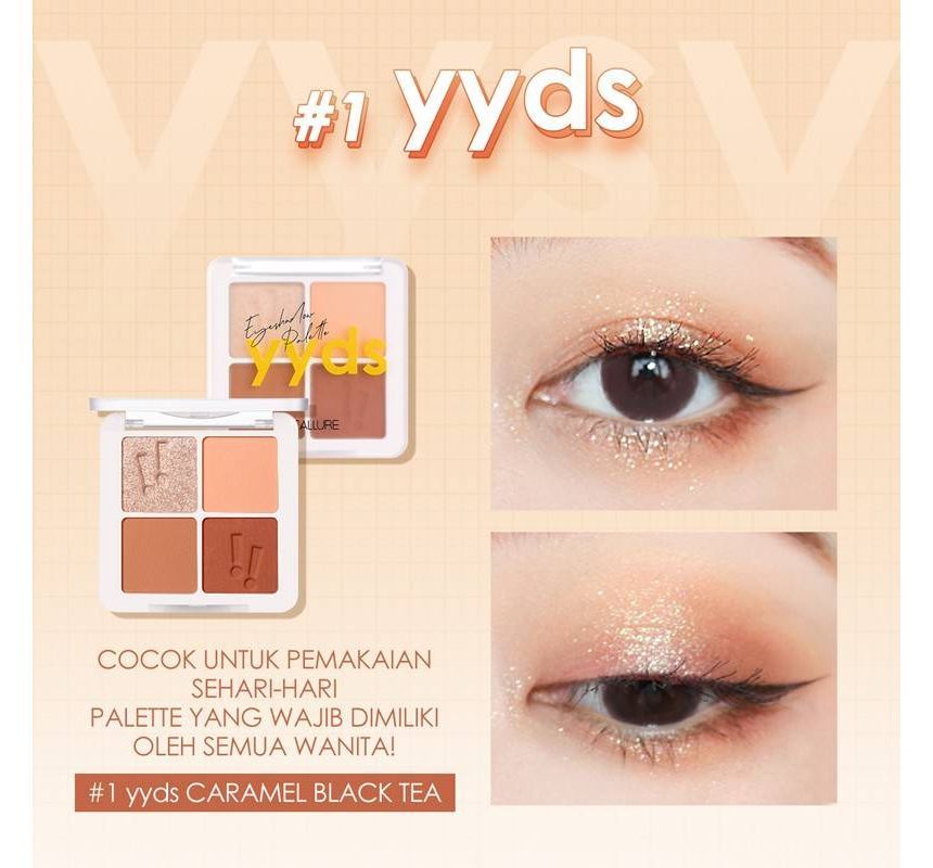 FOCALLURE - Four Colors Eyeshadow-Caramel, #01 yyds Caramel, 63 g, 6974908116665
