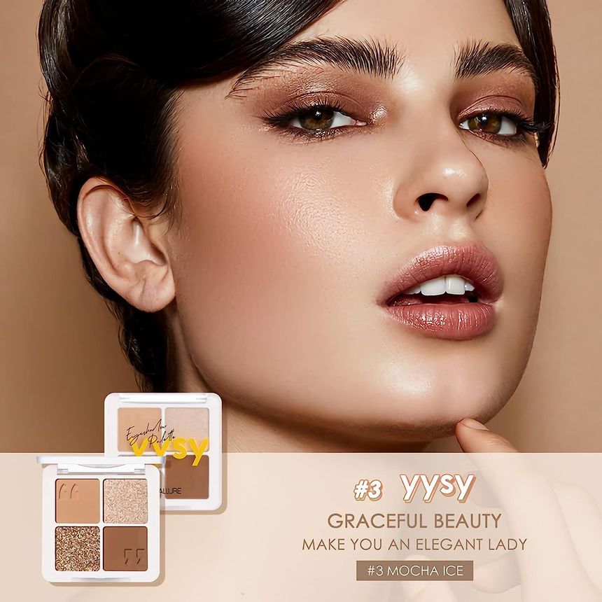 FOCALLURE - Four Colors Eyeshadow- Mocha, #03 yysy Mocha, 63 g, 6974908116689