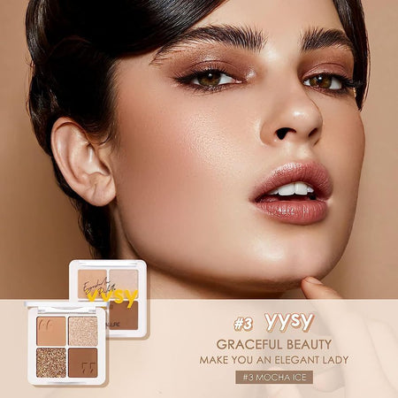 FOCALLURE - Four Colors Eyeshadow- Mocha, #03 yysy Mocha, 63 g, 6974908116689
