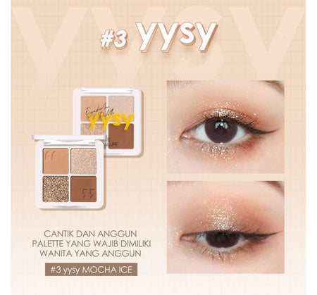 FOCALLURE - Four Colors Eyeshadow- Mocha, #03 yysy Mocha, 63 g, 6974908116689