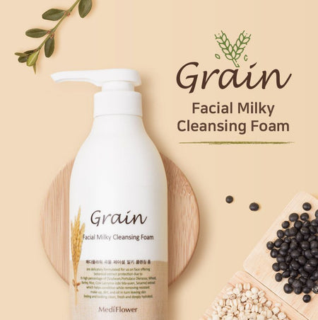 MediFlower - Grain Facial Milky Cleansing Foam, 500ml, 583 g, 8809731951771