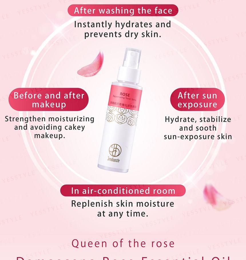 JOURDENESS - Jenduoste Rose Rejuvenating Toner Spray, 100ml, 128 g, 4712589347853