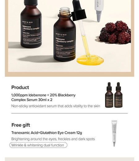 Mary&May - Idebenone Blackberry Serum Duo Twin Pack, 3 pcs, 248 g, 8809670682224