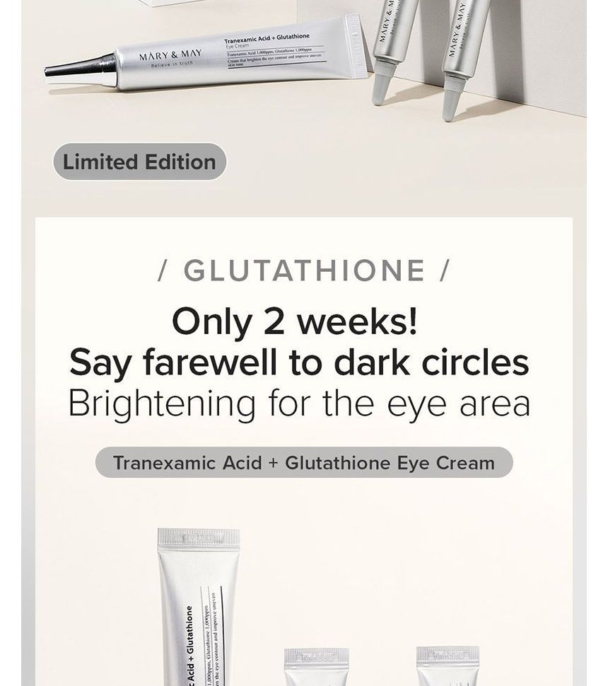 Mary&May - Glutathione Eye Cream Special Set, 3 pcs, 86 g, 8809670682255