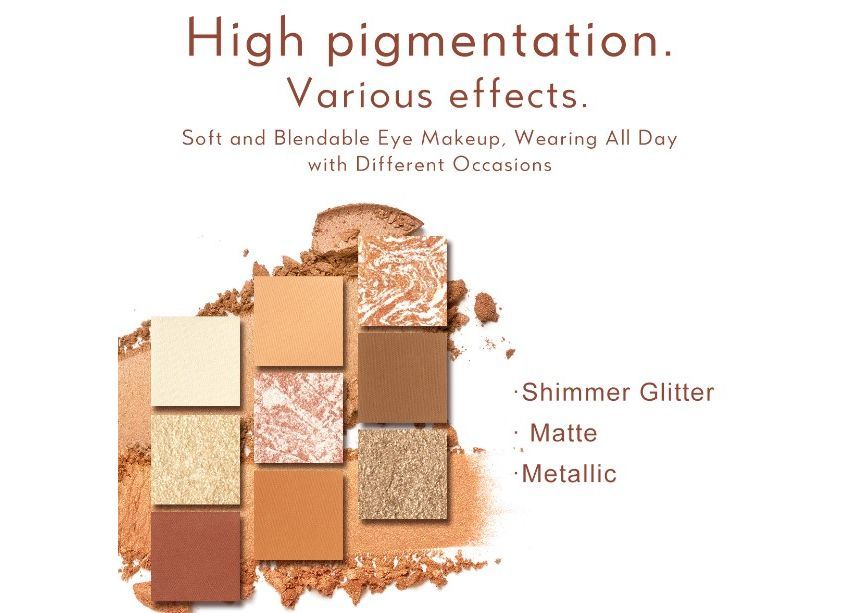 CATKIN - 9 Colors Eyeshadow Palette - C11 Cappuccino, #C11 Cappuccino - 13.5g, 118 g, 6971870595863