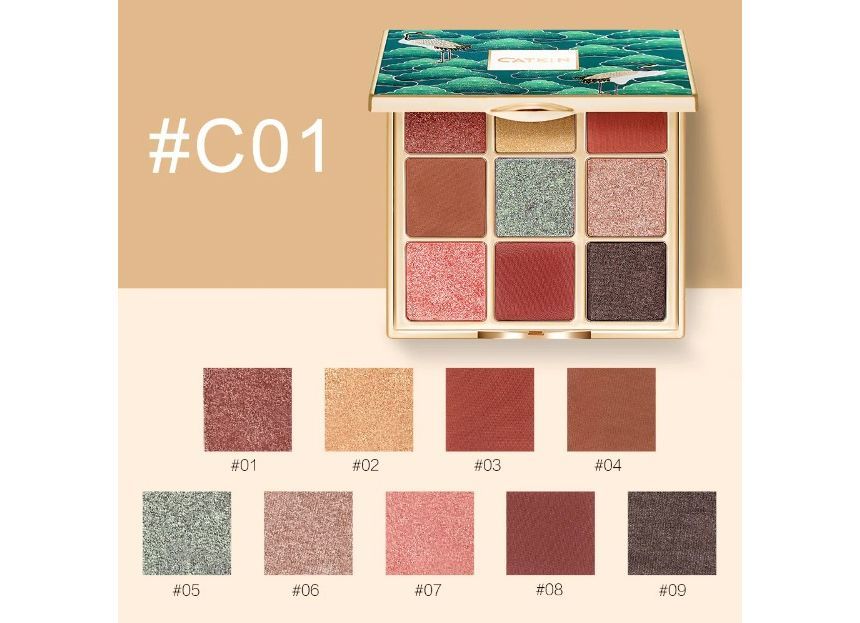CATKIN - 9 Colors Eyeshadow Palette - C01 Spring, #C01 Spring, 111 g, 6971870596389