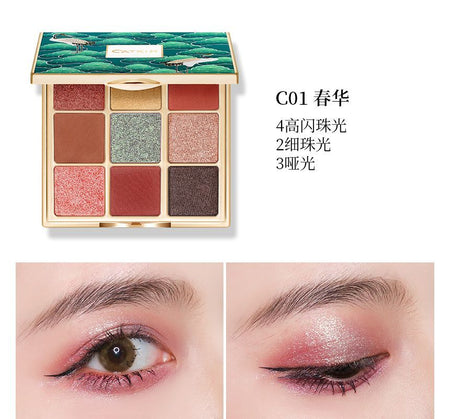 CATKIN - 9 Colors Eyeshadow Palette - C01 Spring, #C01 Spring, 111 g, 6971870596389