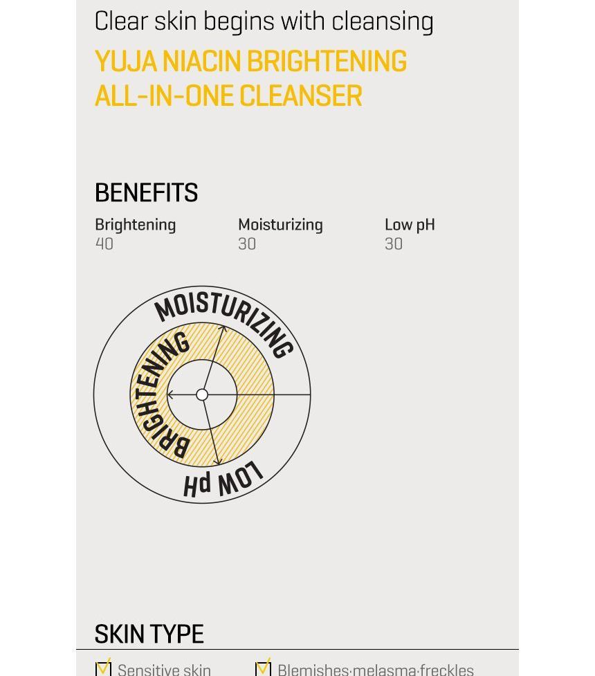 SOME BY MI - Yuja Niacin Brightening All-In-One Cleanser, 100ml, 148 g, 8809647393092