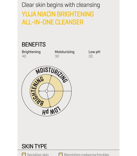 SOME BY MI - Yuja Niacin Brightening All-In-One Cleanser, 100ml, 148 g, 8809647393092