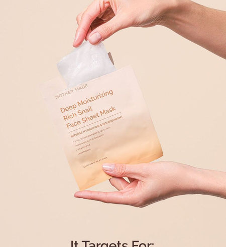 MOTHER MADE - Deep Moisturizing Rich Snail Mask Set, 22ml x 10 pcs, 317 g, X001NCMH8D