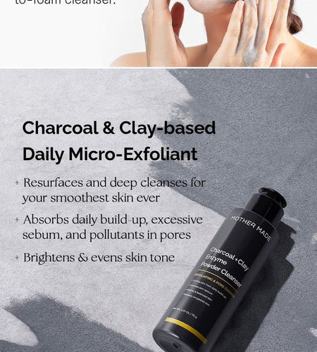 MOTHER MADE - Charcoal + Clay Enzyme Powder Cleanser, 70g, 110 g, 8809380061746