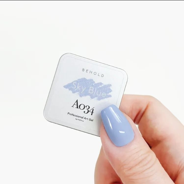 BEHOLD - Professional Art Gel A034 Sky Blue, 5ml, 30 g, 4897130756336