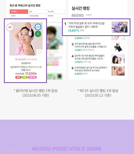 SUNGBOON EDITOR - Meoru Podo Vita C Dark Spot Ampoule, 30ml, 128 g, 8809684564820