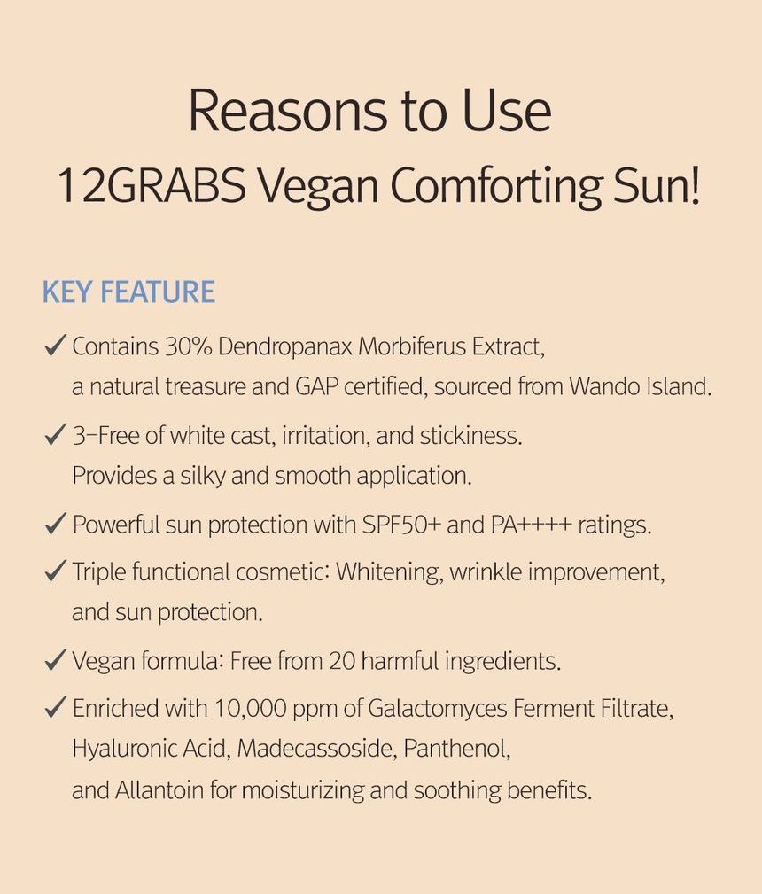 12 GRABS - Vegan Comforting Sun, 50ml, 110 g, 8809836240084