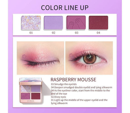 ZEESEA - COLORFUL ANIMAL FOUR-COLOR EYESHADOW X04, #X04, 52 g, 6975852823708