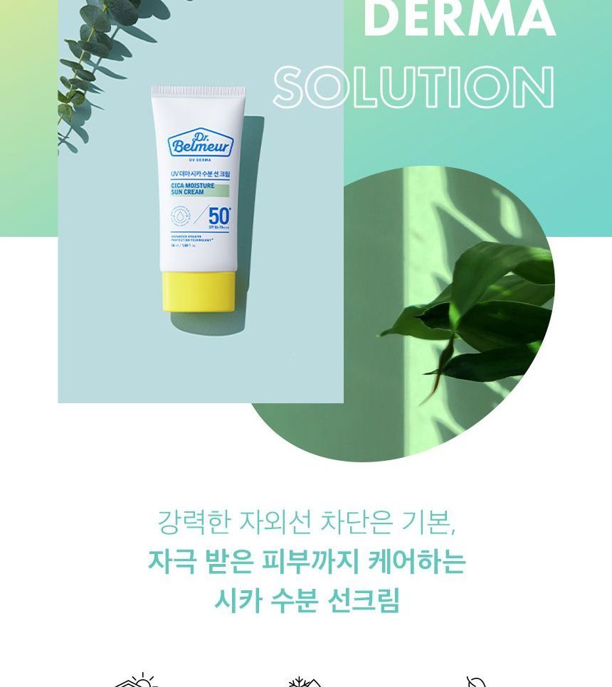 THE FACE SHOP - Dr. Belmeur UV Derma Cica Moisture Sun Cream, 50ml, 73 g, 8801051248623