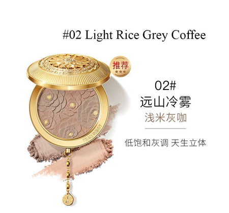 ZEESEA - NEW Palace Identity Blossom Contour - GREY COFFEE, #02 Light Rice Grey Coffee - 7g, 129 g, 6972805742253