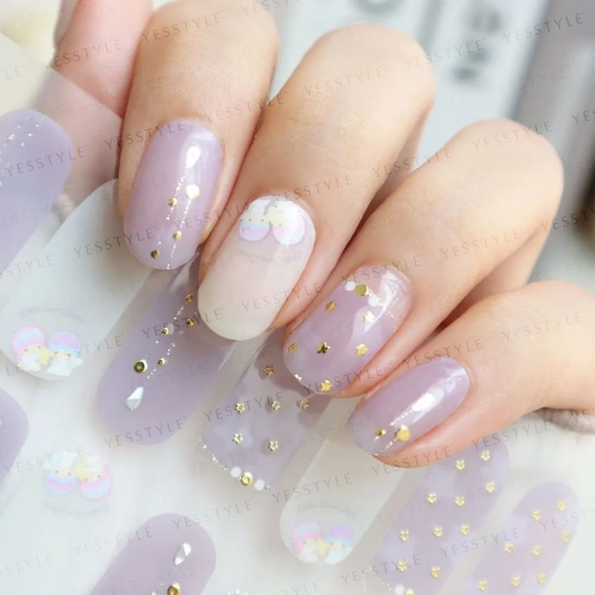 Lunacaca - Sanrio Little Twin Stars Country Of The Stars Nail Art Stickers, 24 pcs, 50 g, 4892023003018