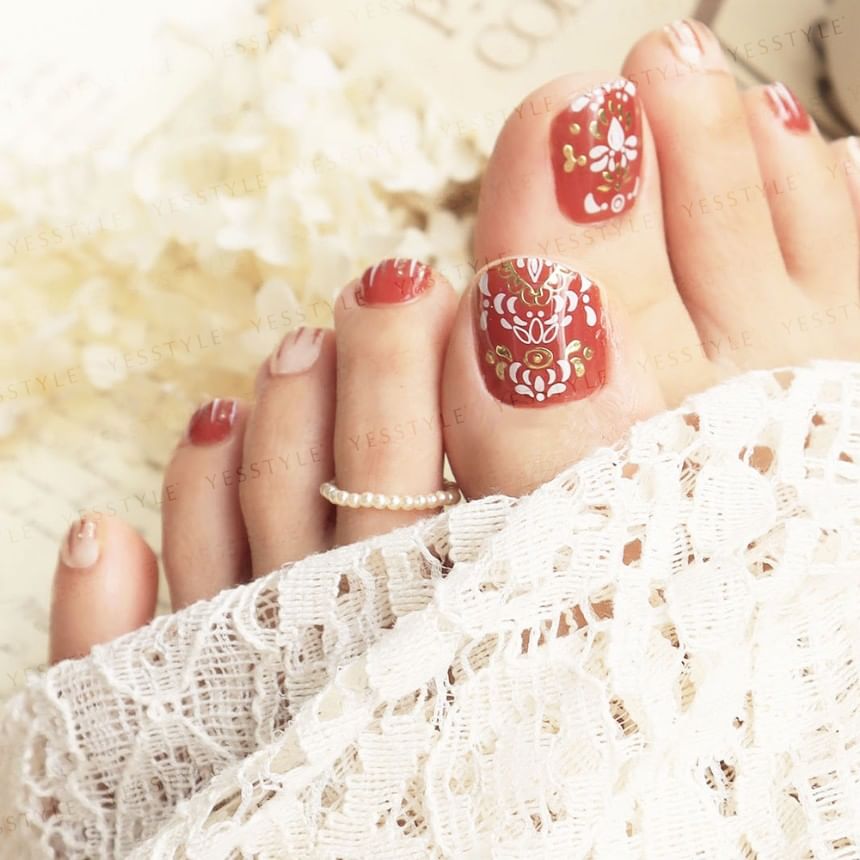 Lunacaca - Fantastic Heartstrings Toenail Art Stickers, 24 pcs, 50 g, 4892022002120