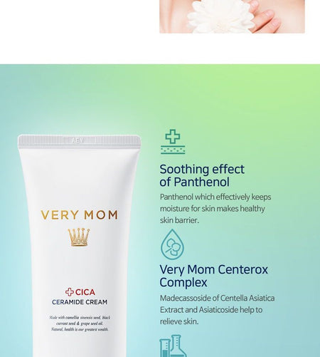 VERY MOM - Cica Ceramide Cream, 80g, 124 g, 8809392620863