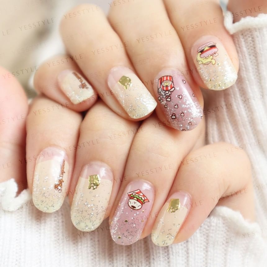 Lunacaca - Sanrio Pomopmpurin Foodie’s Daily Nail Art Stickers, 24 pcs, 50 g, 4892023003005