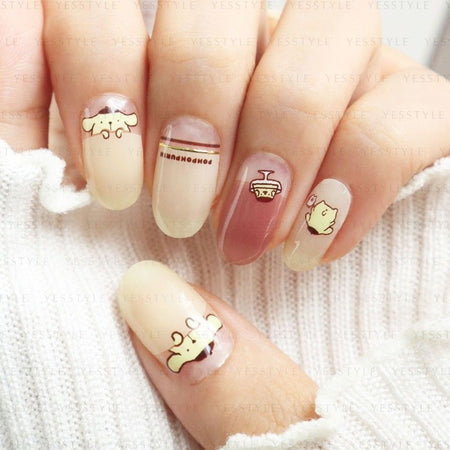 Lunacaca - Sanrio Pomopmpurin Pudding Puddin Nail Art Stickers, 24 pcs, 50 g, 4892023003004