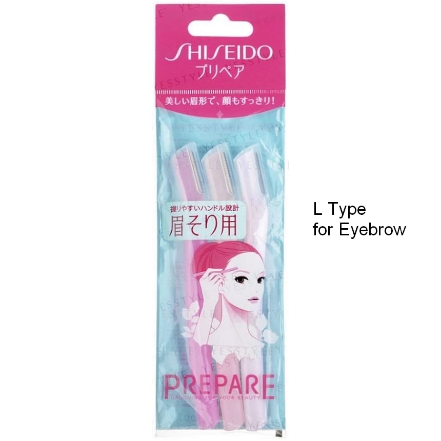 Shiseido - Prepare Face & Body Razor, L Type for Eyebrow - 3 pcs, 12 g, 4901872835539