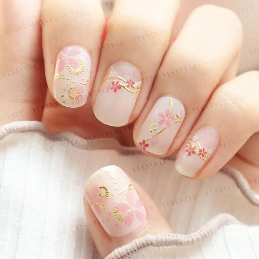Lunacaca - Sakura Festival Nail Art Stickers, 24 pcs, 50 g, 4892022001009