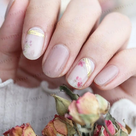 Lunacaca - Tricolor Flower Nail Art Stickers, 24 pcs, 50 g, 4892022007967