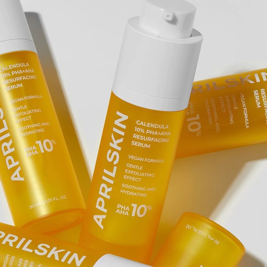 APRILSKIN - Calendula 10% PHA + AHA Resurfacing Serum, 30ml, 100 g, 8800256109616