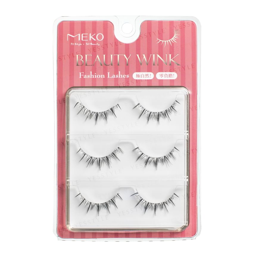MEKO - Beauty Wink Fashion Lashes I-025 Thick Type, 3 Pairs, 50 g, 4710981219259