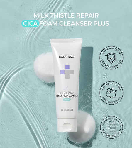 BANOBAGI - Milk Thistle Repair Cica Foam Cleanser Plus, 120ml, 156 g, 8809486365960