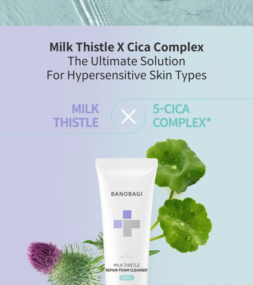 BANOBAGI - Milk Thistle Repair Cica Foam Cleanser Plus, 120ml, 156 g, 8809486365960