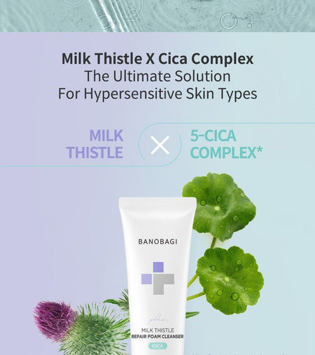 BANOBAGI - Milk Thistle Repair Cica Foam Cleanser Plus, 120ml, 156 g, 8809486365960