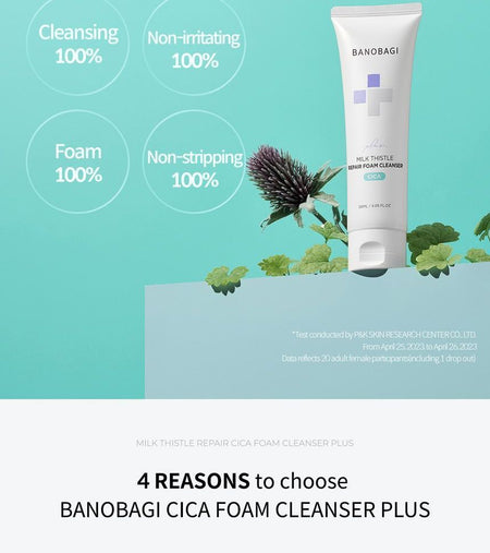 BANOBAGI - Milk Thistle Repair Cica Foam Cleanser Plus, 120ml, 156 g, 8809486365960