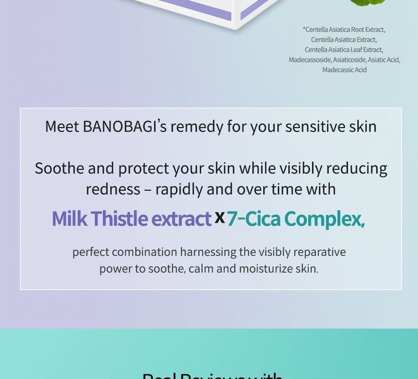 BANOBAGI - Milk Thistle Repair Cica Quick Mask Plus, 30 Sheets, 497 g, 8809486366158