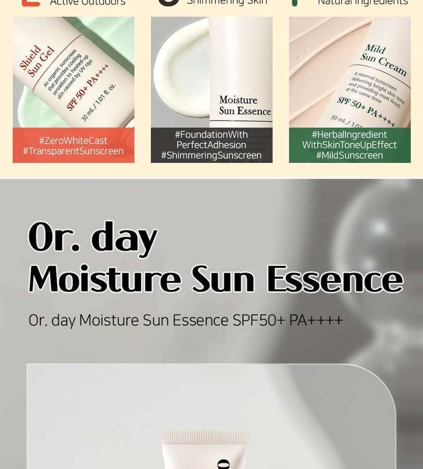 ElishaCoy - Or.day Moisture Sun Essence, 30ml, 50 g, 
