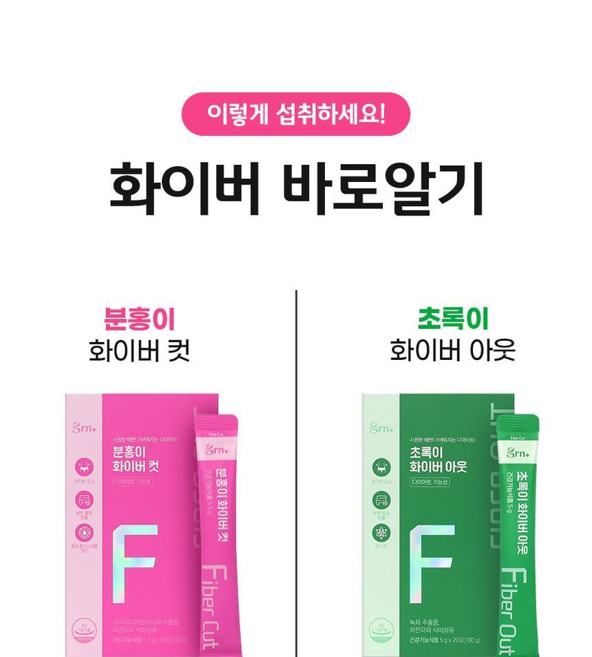 grn+ - Pink Fiber Cut, 5.5g x 20 sticks, 160 g, 8809653323106