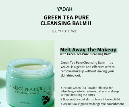 YADAH - Green Tea Pure Cleansing Balm II, 100ml, 250 g, 8809340385165