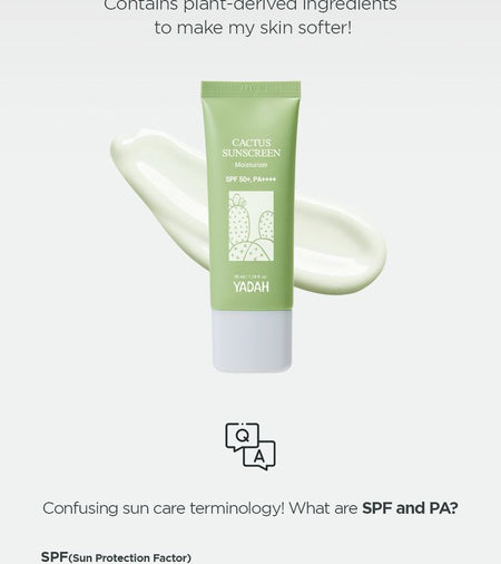 YADAH - Cactus Sunscreen, 35ml, 56 g, 8809340385967