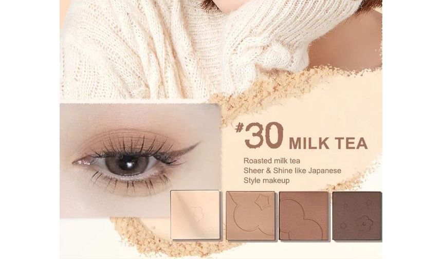 Judydoll - 4 Shades Eyeshadow - Milk Tea, #30 Milk Tea- 5.2g, 51 g, 6971053257748