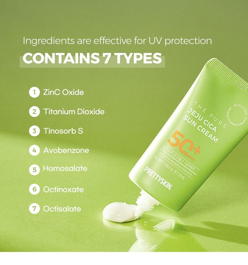 Pretty skin - The Pure Jeju Cica Sun Cream, 50ml, 130 g, 8809733214843