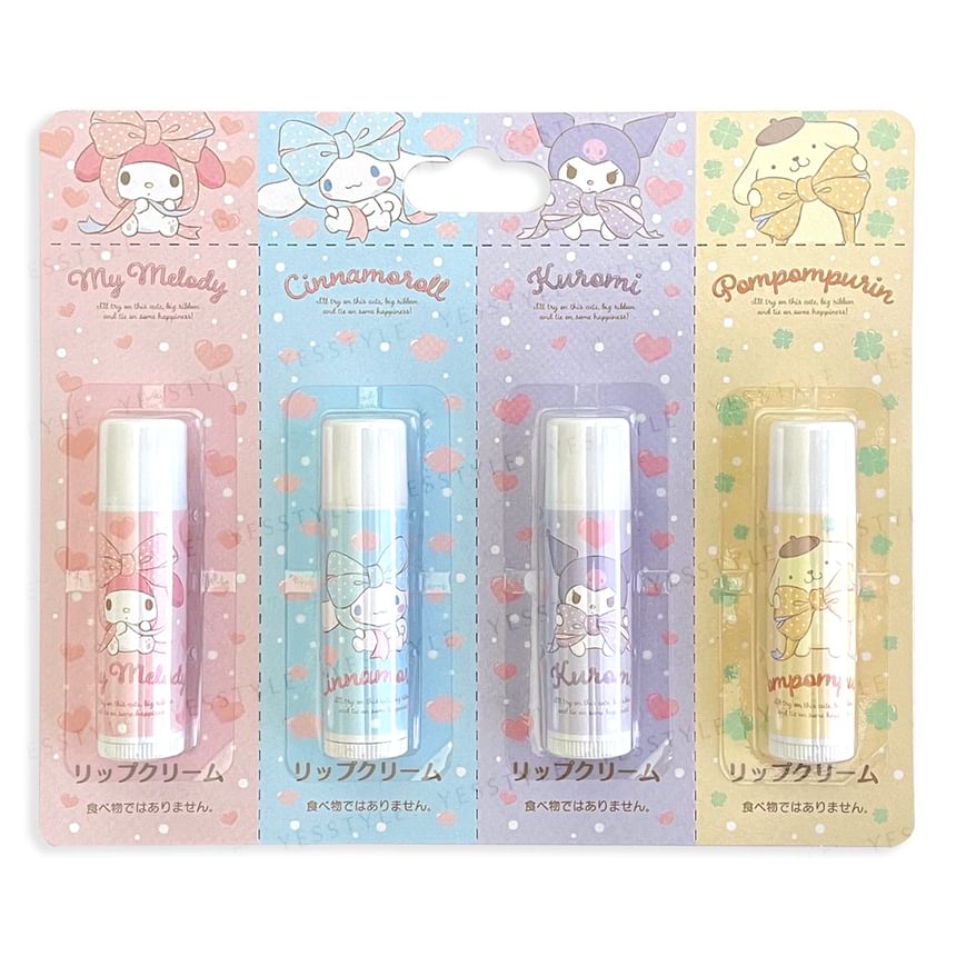 ASUNAROSYA - Sanrio Characters Lip Balm Set, 4 pcs, 50 g, 4991567272121
